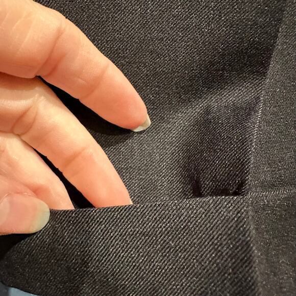 Boss Hugo Boss Dress Pants 35x28 Black Cuff Hem 100% Wool Vintage Luxury - Picture 9 of 11